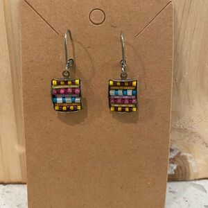 Ayalabar Colorful Geometric Earrings